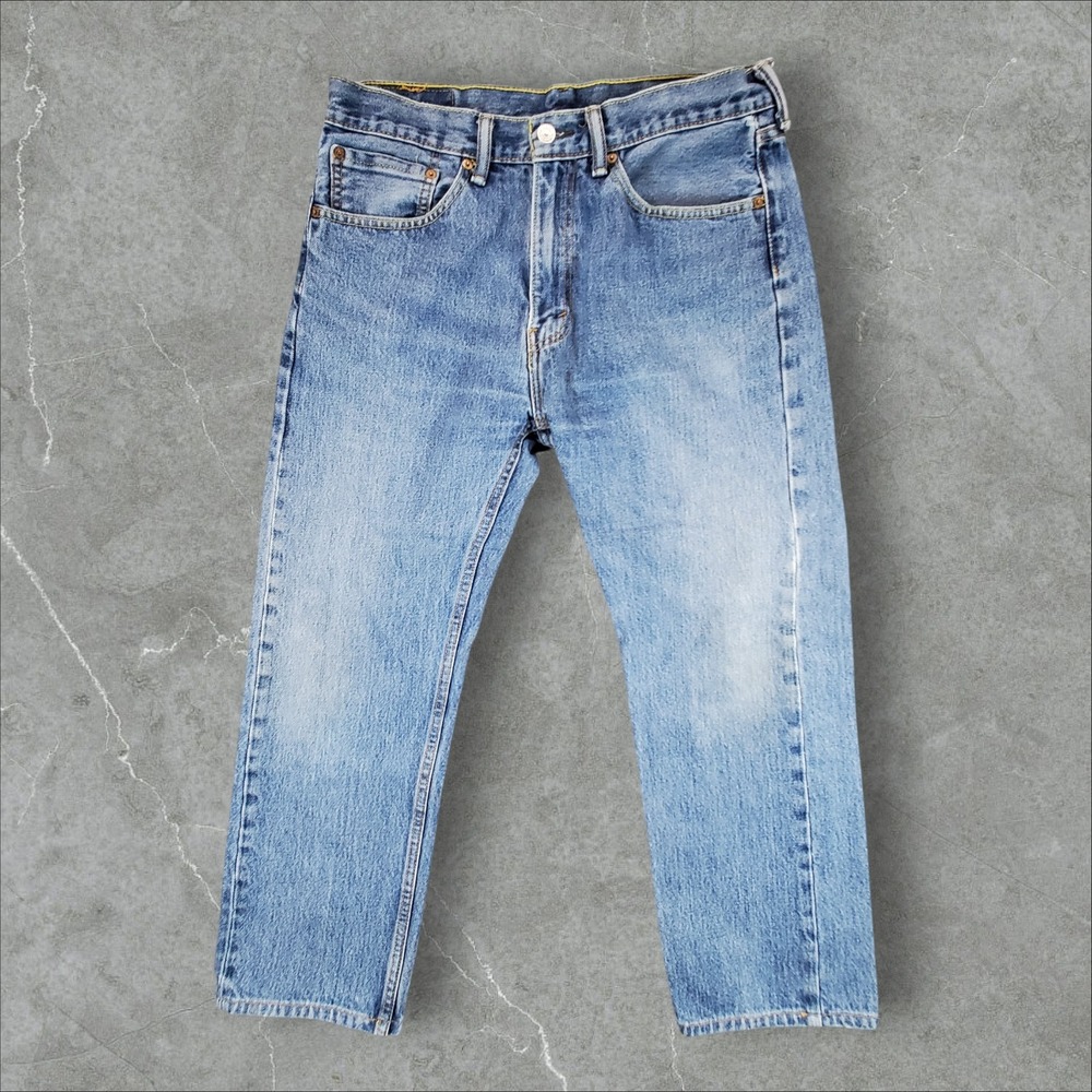Levi's 505 Regular Fit Jeans Mens 34x29 Blue Straight Leg Denim Pants